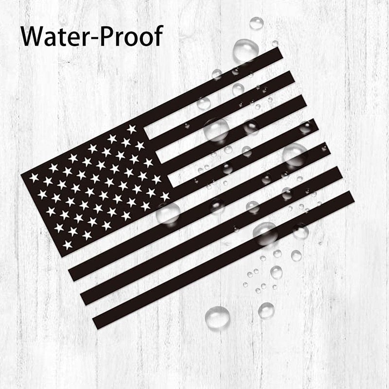 Creatrill Die Cut Subdued Matte Black American Flag Sticker 3" X 5" Tactical Military Flag USA Decal Great for Car, Hard Hat. Car Vinyl Window Bumper Decal Sticker (1 Pair) - Image 5